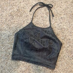 Guess Snake Print Crop Top